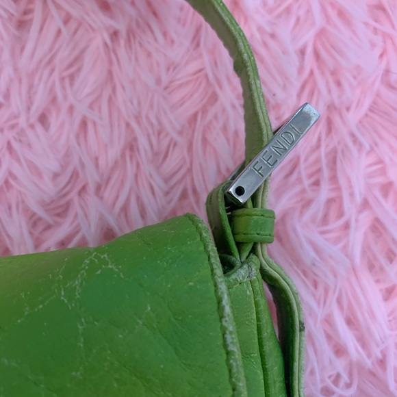 SOLD Fendi Mamma Baguette Mini / Green leather - Picture 5 of 15
